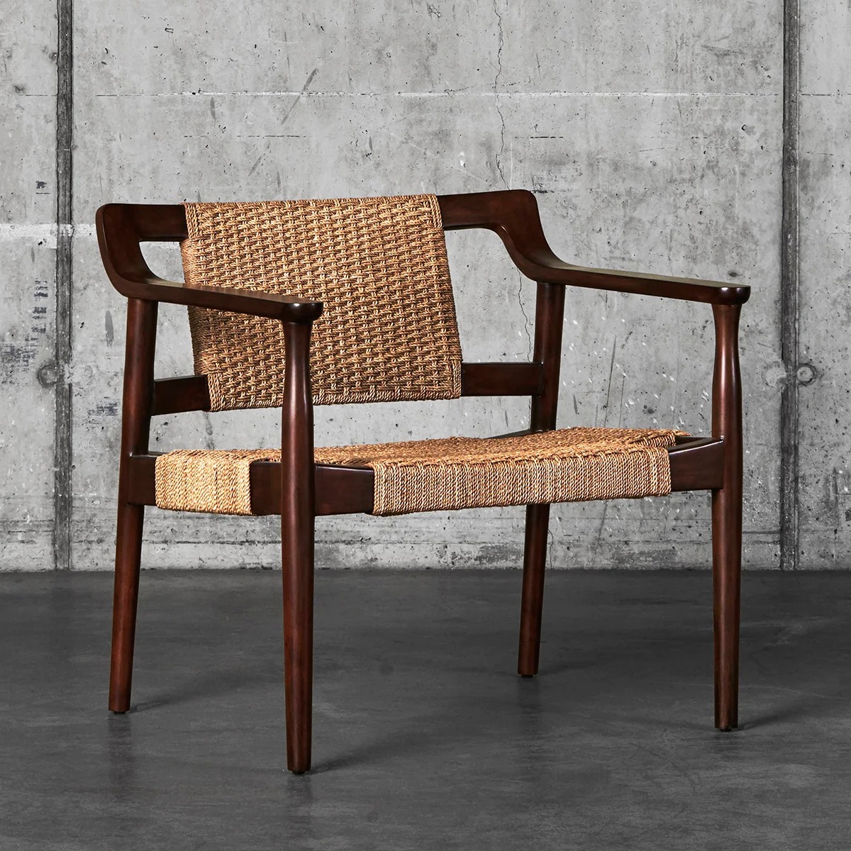 Coffee Or Tea Please - ✗ Mid-Century Retro-Stil Massivholz-Rattan-Sessel Einzelsessel für