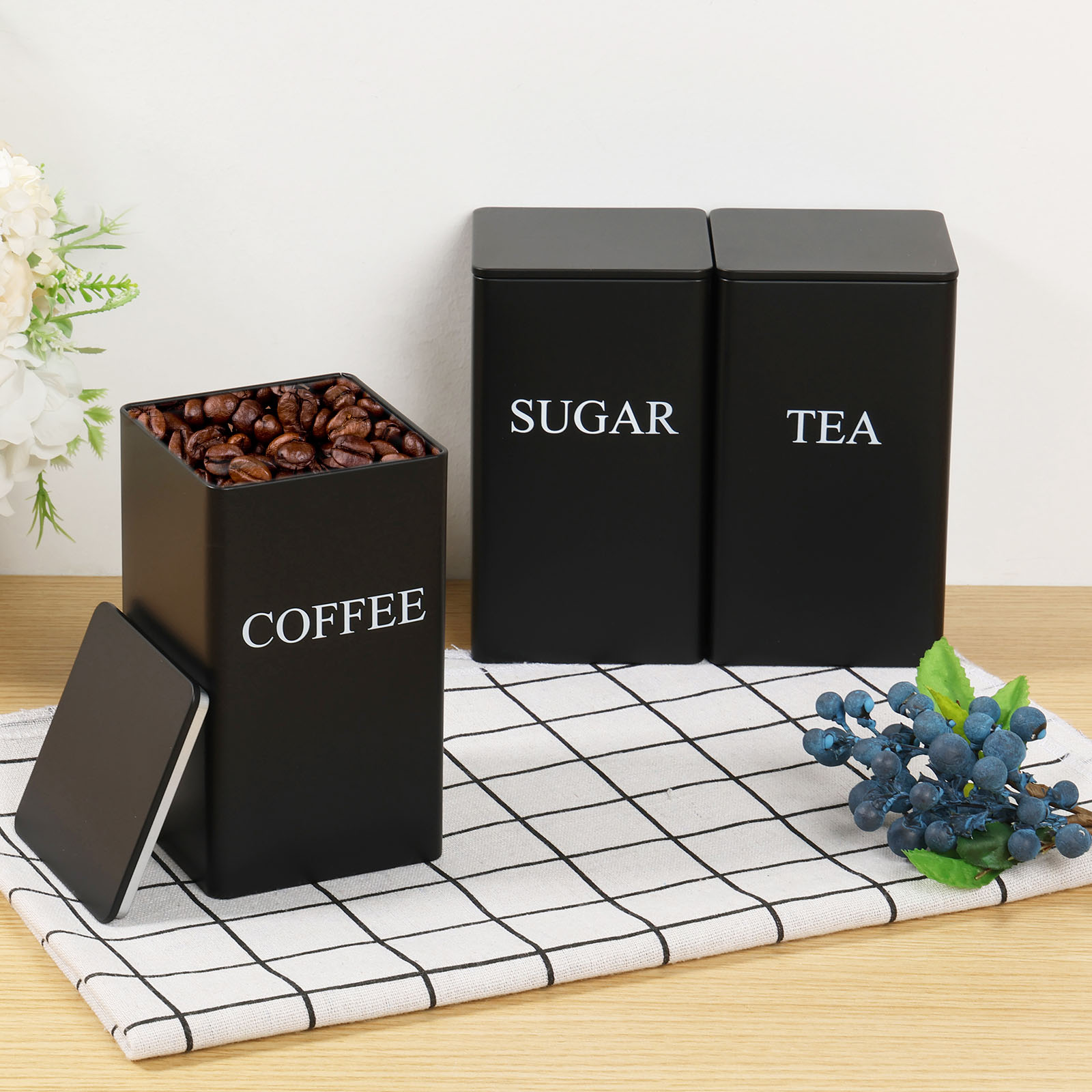 Canister Coffee Sugar Tea - 3Pcs Kaffee Bean Lagerung Kanister Tee