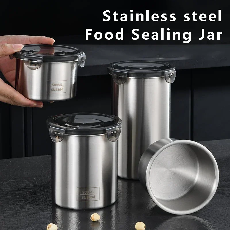 Coffee Tea Leaf And Bean - Edelstahl Lebensmittel Behälter Versiegelt Tank Lebensmittel
