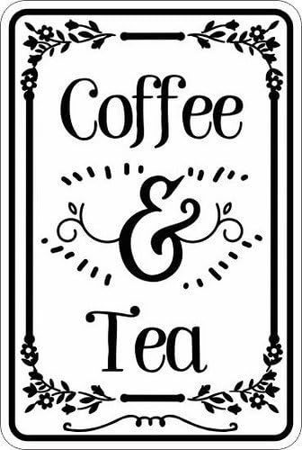 Coffee Tea Jokes - Kaffee und Tee 8x12 lustiges Witz-Humor-Neuheits-Schild