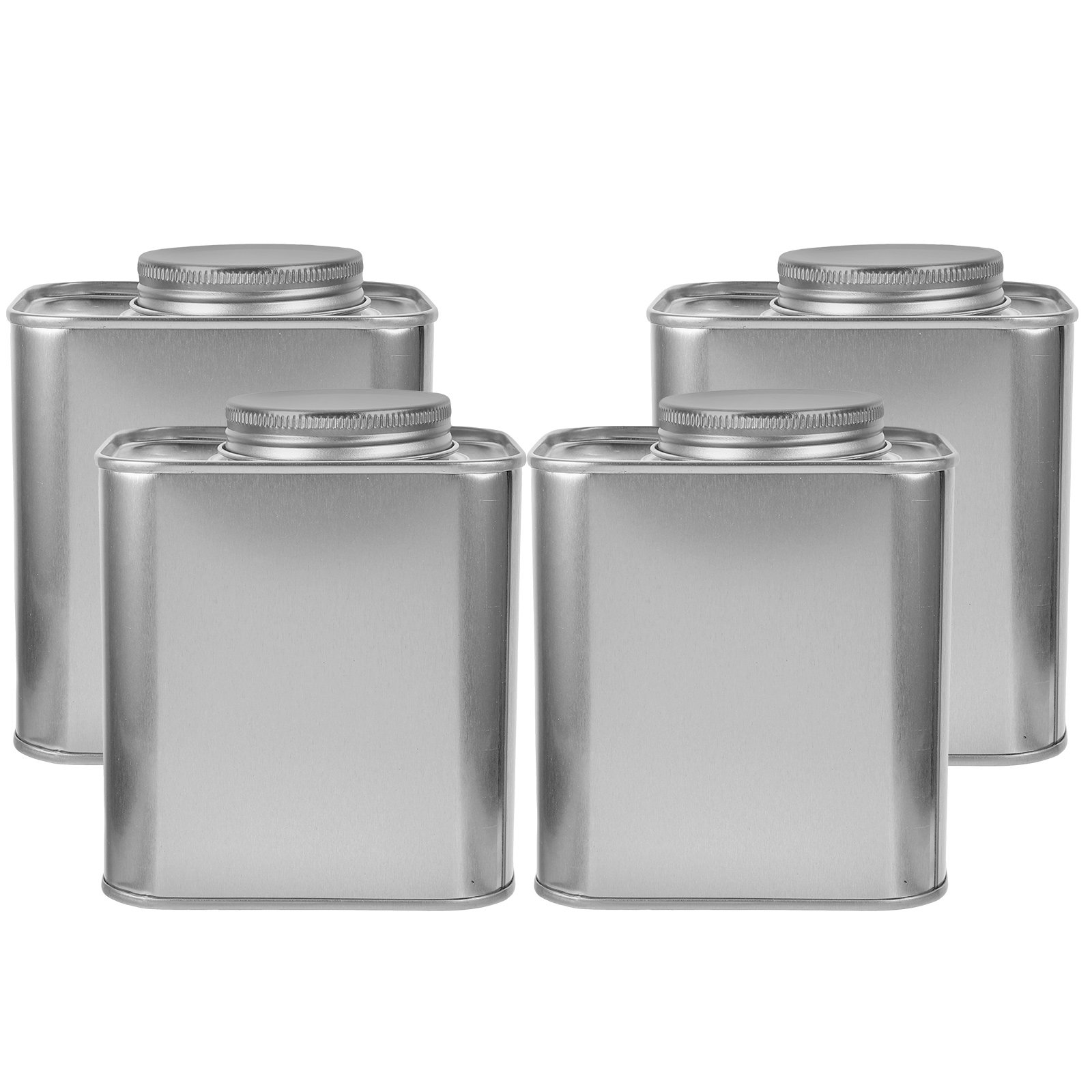 Canister Coffee Sugar Tea - 4 Stück Teedosen aus Weißblech, luftdichte