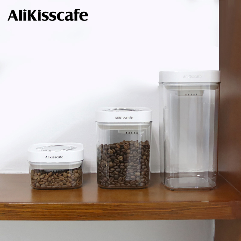 Coffee Tea And Bean - AliKisscafe Kaffeebohnen-Aufbewahrungsbehälter, vakuumversiegeltes Tankglas, Teedosen, Espressomaschine,