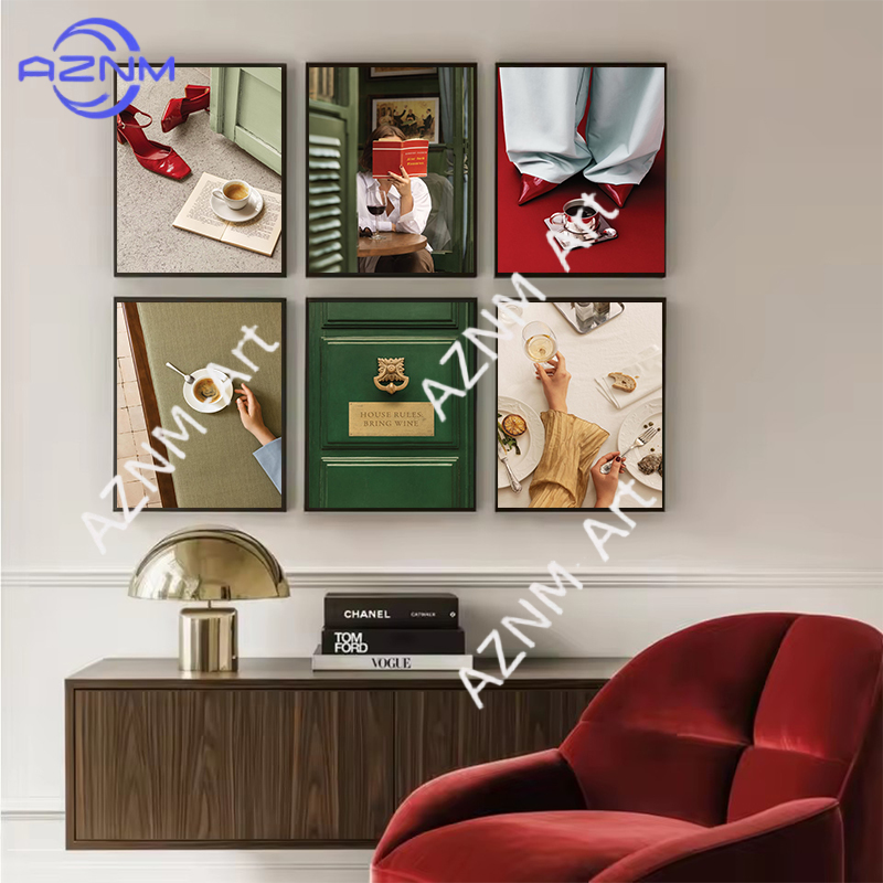 Coffee Tea Picture - Mode Frauen Nachmittagstee Kaffee Poster Magazin-Cover