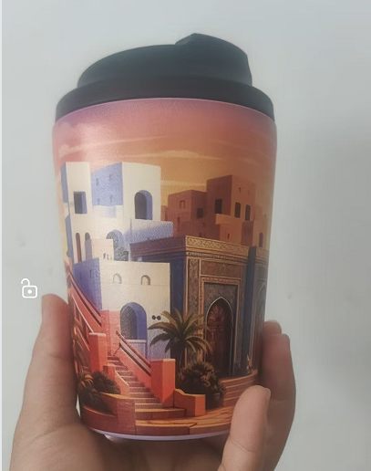Coffee Tea Picture - Personalisierter Logo-Bild-Kaffeebecher, Wasserflasche, Milchtee-Muster, 12oz Thermos-Vakuumbecher,
