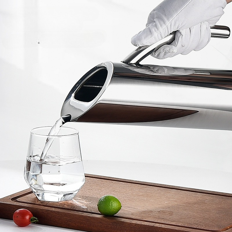 Coffee Tea Equipment - Wasserkrug aus Edelstahl, gerader Wasserkrug, Karaffe,