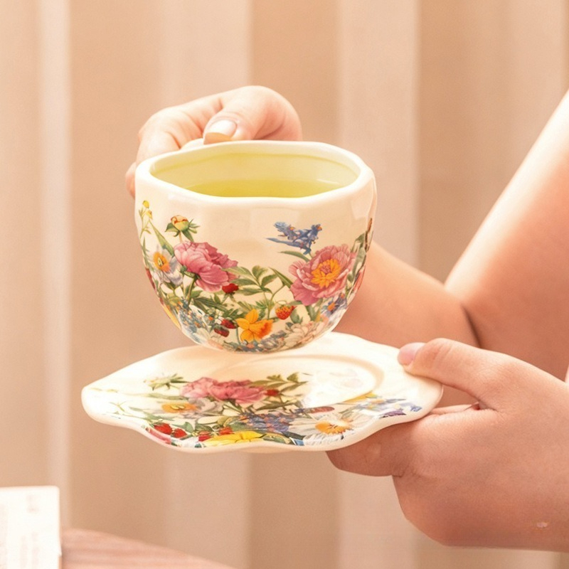 Europäisches Vintage Blumen-Ke – Coffee Tea Gift Basket Bewertung und Preis
