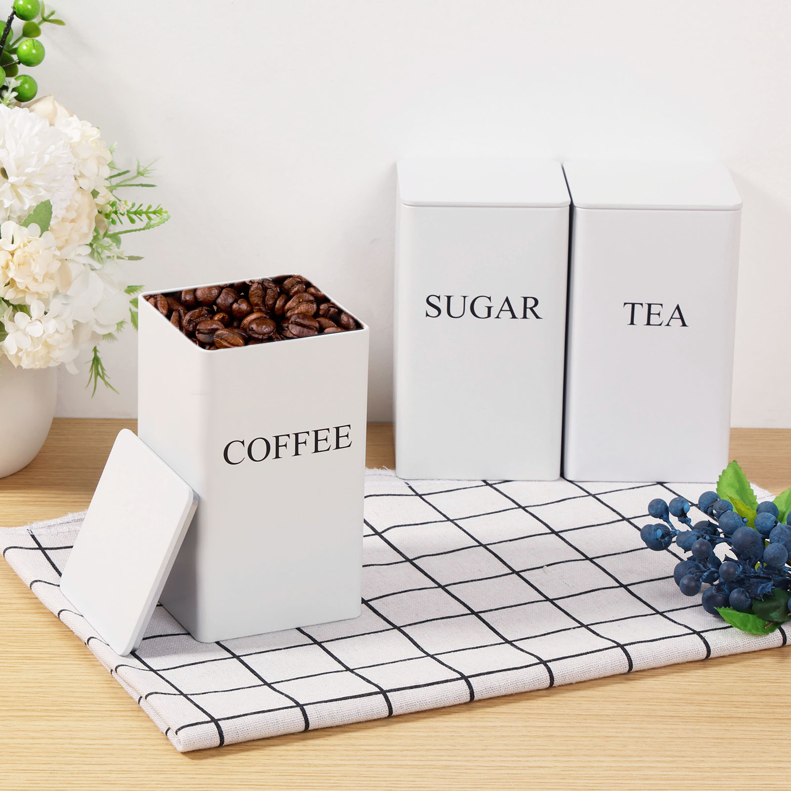 3Pcs Kaffee Bean Lagerung Kani – Canister Coffee Sugar Tea Bewertung und Preis