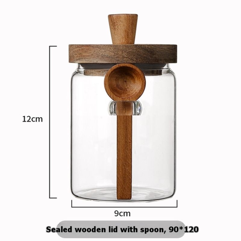 ABJI-Glasbehälter mit Holzdeck – Canister Coffee Sugar Tea Bewertung und Preis