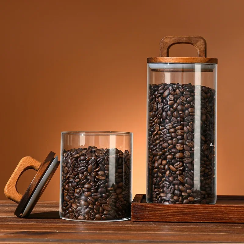 Klarglasbehälter mit Bambusdec – Canister Coffee Sugar Tea Bewertung und Preis