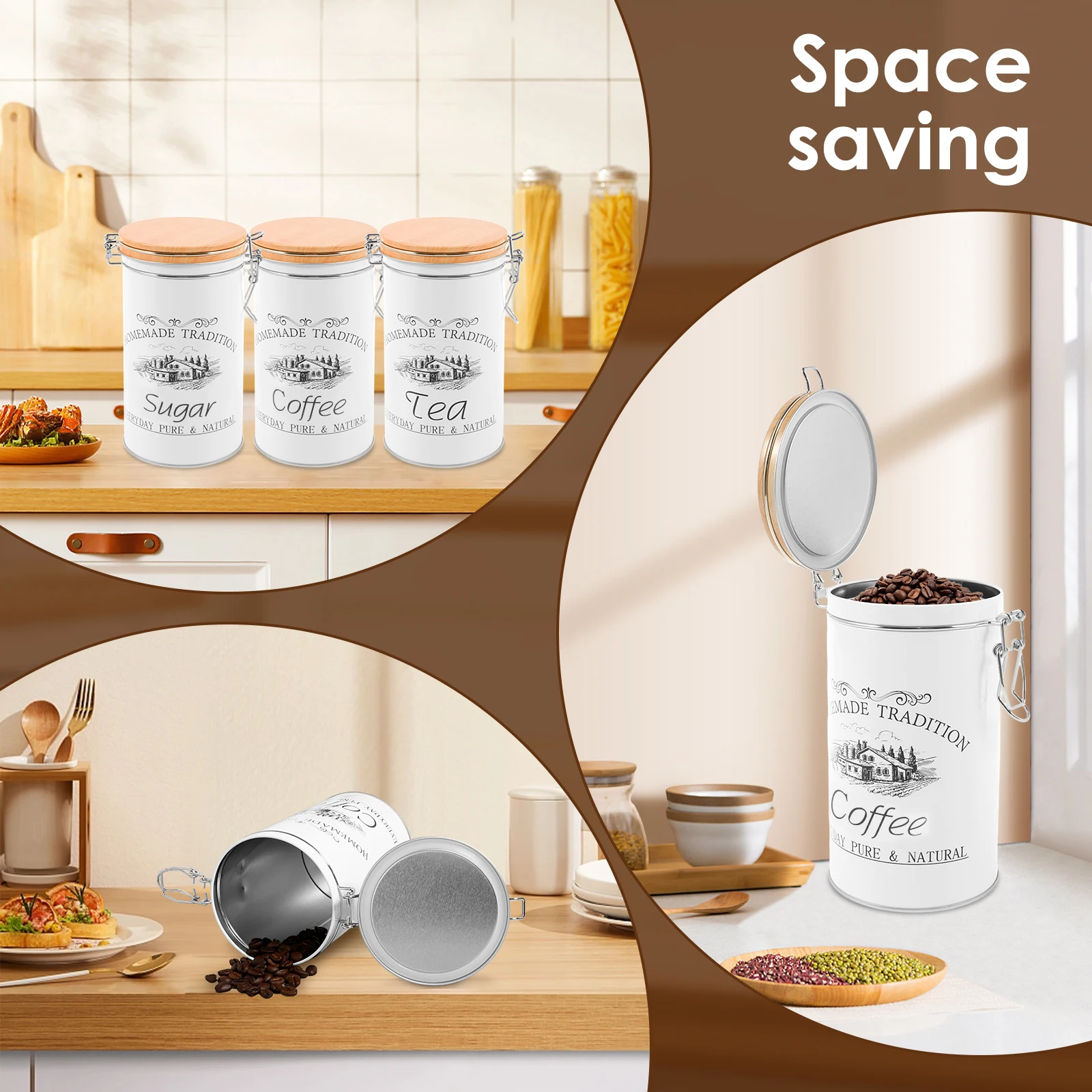 3-teiliges Set Tee-Kaffee-Zuck – Canister Coffee Sugar Tea Bewertung und Preis