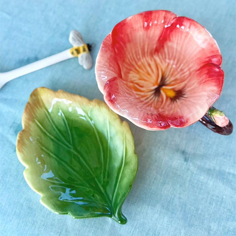 Keramik-Blumen-Kaffeetasse mit – Coffee Or Tea Please Bewertung und Preis